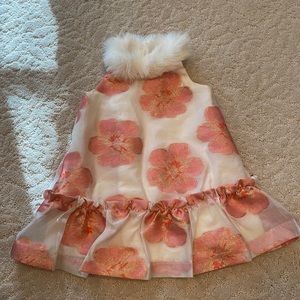 Janie and Jack Fur Collar Dress
